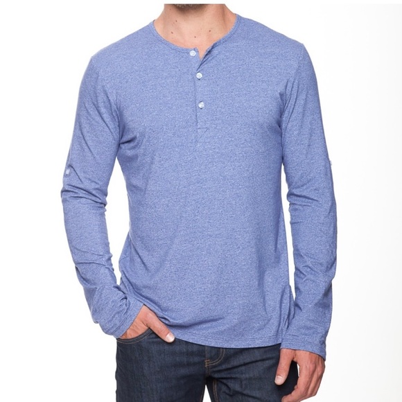 Mizzen+Main Other - Mizzen + Main Long Sleeve Mens Henley Shirt Blue Size M